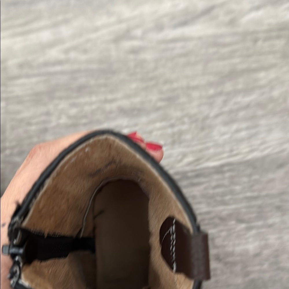 Brown Leather cowboy boots with a side zipper - Picture 5 of 7